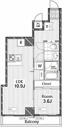 カテリーナ新宿御苑駅前 1LDKの間取図画像