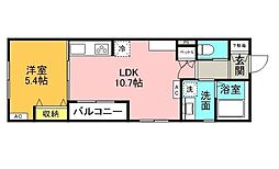 駒沢公園テラス 1LDKの間取図画像