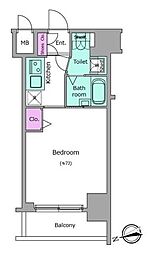 レジディア銀座東 1Kの間取図画像