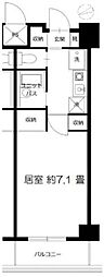 アーツ芝浦 1Kの間取図画像