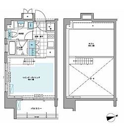 PRIMEURBANシバウラロフト 1Kの間取図画像