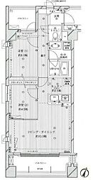 COSMOSREID西馬込 2LDKの間取図画像
