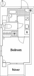 メインステージ東神田2 1Kの間取図画像