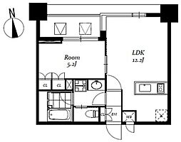 レジディア日本橋馬喰町3 1LDKの間取図画像
