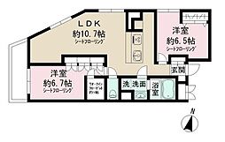 アドミラル碑文谷 2LDKの間取図画像