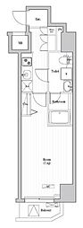 エル・グランジュテ新宿 1Kの間取図画像