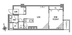 秋山ビル 1LDKの間取図画像
