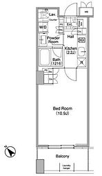 コンフォリア東池袋WEST 1Kの間取図画像