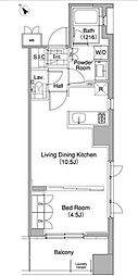 コンフォリア東池袋WEST 1LDKの間取図画像