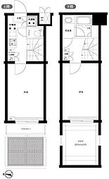 ルーブル早稲田六番館 2Kの間取図画像