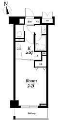 CLASSYOTSUYA 1Kの間取図画像