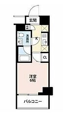 プラウドフラット蒲田2 1Kの間取図画像