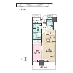 ザ・パークハウス晴海タワーズティアロレジデンス 1LDKの間取図画像