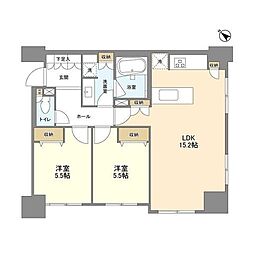 LaSante五反田 2LDKの間取図画像