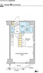 プラウドフラット錦糸町2 1LDKの間取図画像