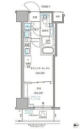 パークアクシス住吉ガーデンスクエア 1DKの間取図画像