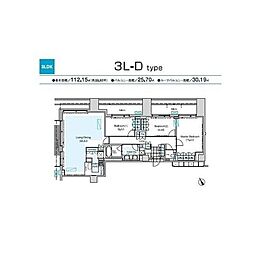 ランテンヌ四谷 3LDKの間取図画像