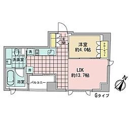 アズ日本橋人形町 1LDKの間取図画像