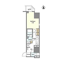 LIGHTTERRACE秋葉原 1Kの間取図画像