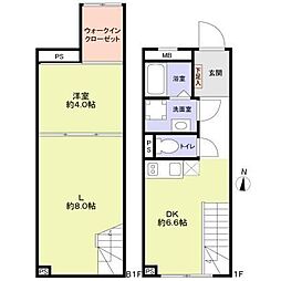 ヴィスタ馬込 1LDKの間取図画像