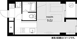 シンシア三軒茶屋レジデンスカフェ ワンルームの間取図画像