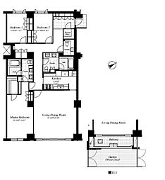 麻布第一マンションズ 3LDKの間取図画像