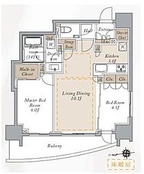 PRIMALCITY神楽坂 2LDKの間取図画像