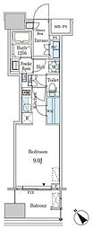 レガシス中目黒 ワンルームの間取図画像