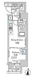 PARKAXIS森下 1DKの間取図画像