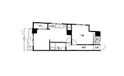 ライオンズマンション茅場町 1LDKの間取図画像
