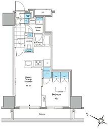 ルフォンプログレ北新宿 1LDKの間取図画像