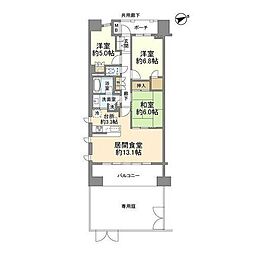 ジェントリーハウス品川大井 3LDKの間取図画像