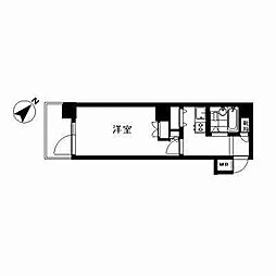 エトワール恵比寿三葉 1Kの間取図画像