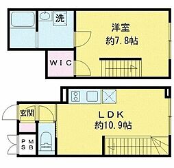 LEGALAND三軒茶屋 1LDKの間取図画像