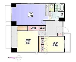 ヴィラサンヴェール西田 2LDKの間取図画像