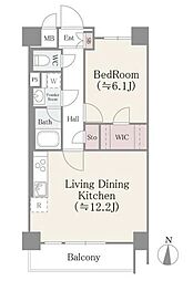 フェールメゾン菊川 1LDKの間取図画像