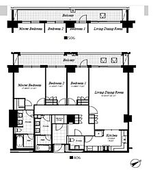 麻布第一マンションズ 3LDKの間取図画像