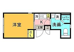 レイアス神田神保町 ワンルームの間取図画像