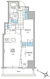 ルフォンプログレ北新宿 2LDKの間取図画像