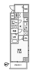 中野区上高田2丁目マンション 1Kの間取図画像