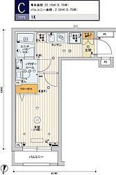 SKYCOURT渋谷北参道 1Kの間取図画像