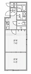 ザパームス大島 2Kの間取図画像