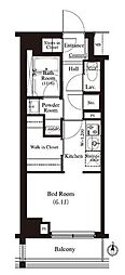 アジュールテラス住吉 ワンルームの間取図画像
