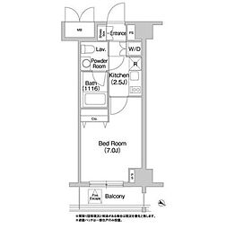 コンフォリア豊洲 1Kの間取図画像