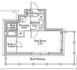 ラクラス学芸大学 1Kの間取図画像