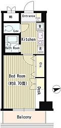 協和高輪マンション 1Kの間取図画像