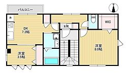 アミティエコート 2DKの間取図画像