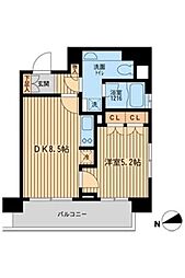 ラクラス田町 1LDKの間取図画像