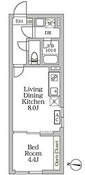 アグライア新宿西落合 1LDKの間取図画像