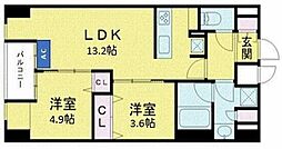 ダブルゲートタワー(W-gates Tower) 2LDKの間取図画像